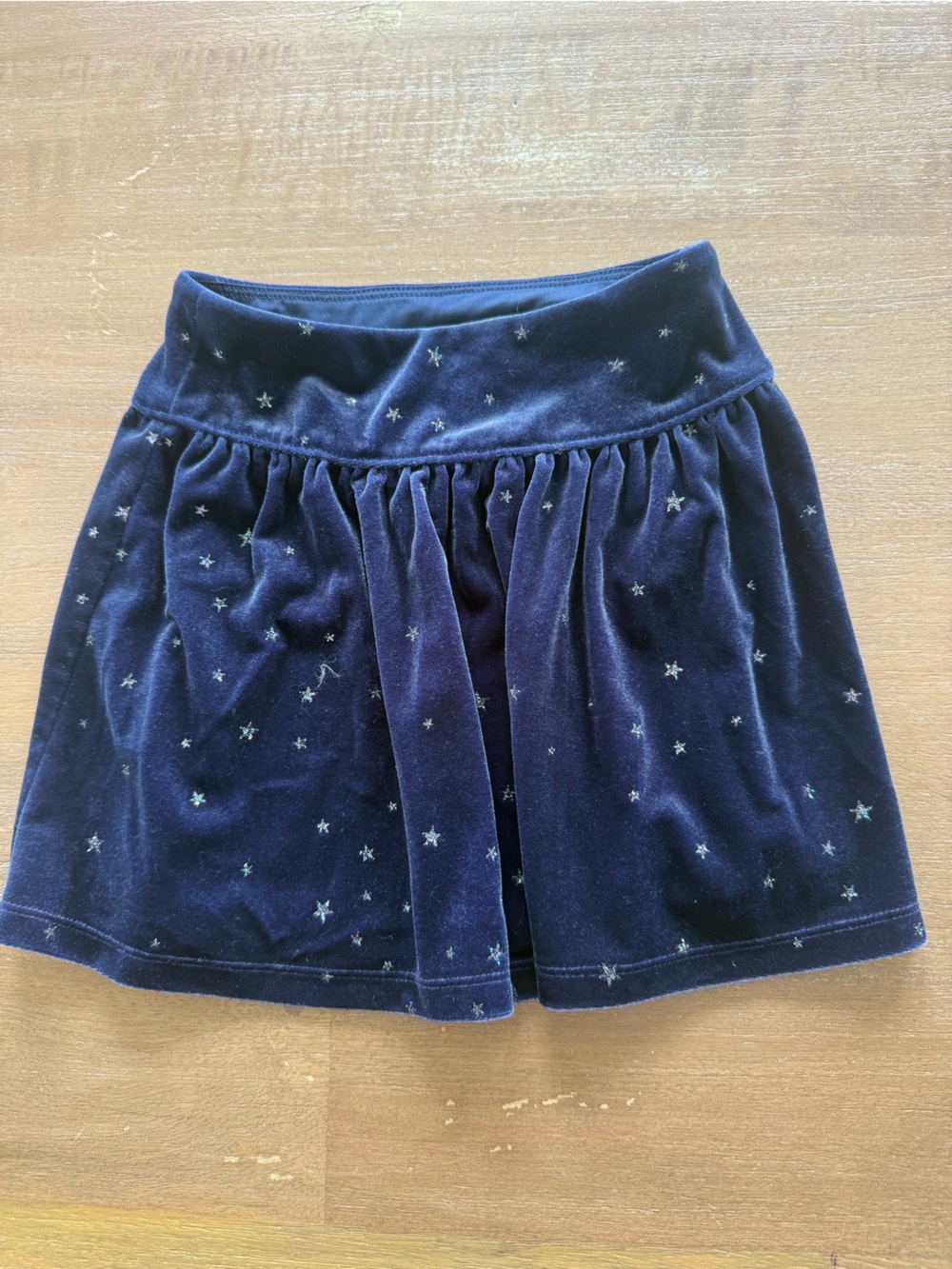 J crew Crewcuts Navy Velvet Star Print Skirt